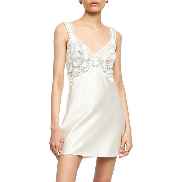 NEW LIONESS bel air lace mini dress in ivory - Picture 3 of 5